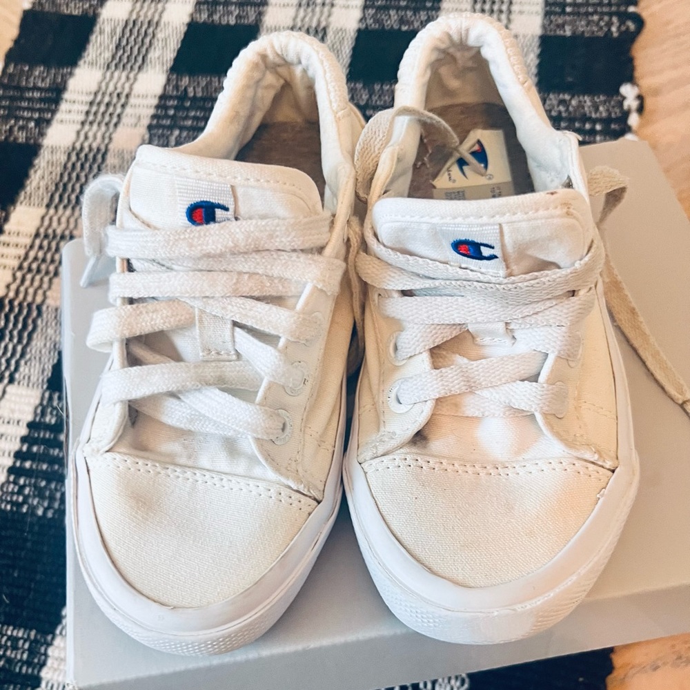 Champion canvas white shoes Great used shape